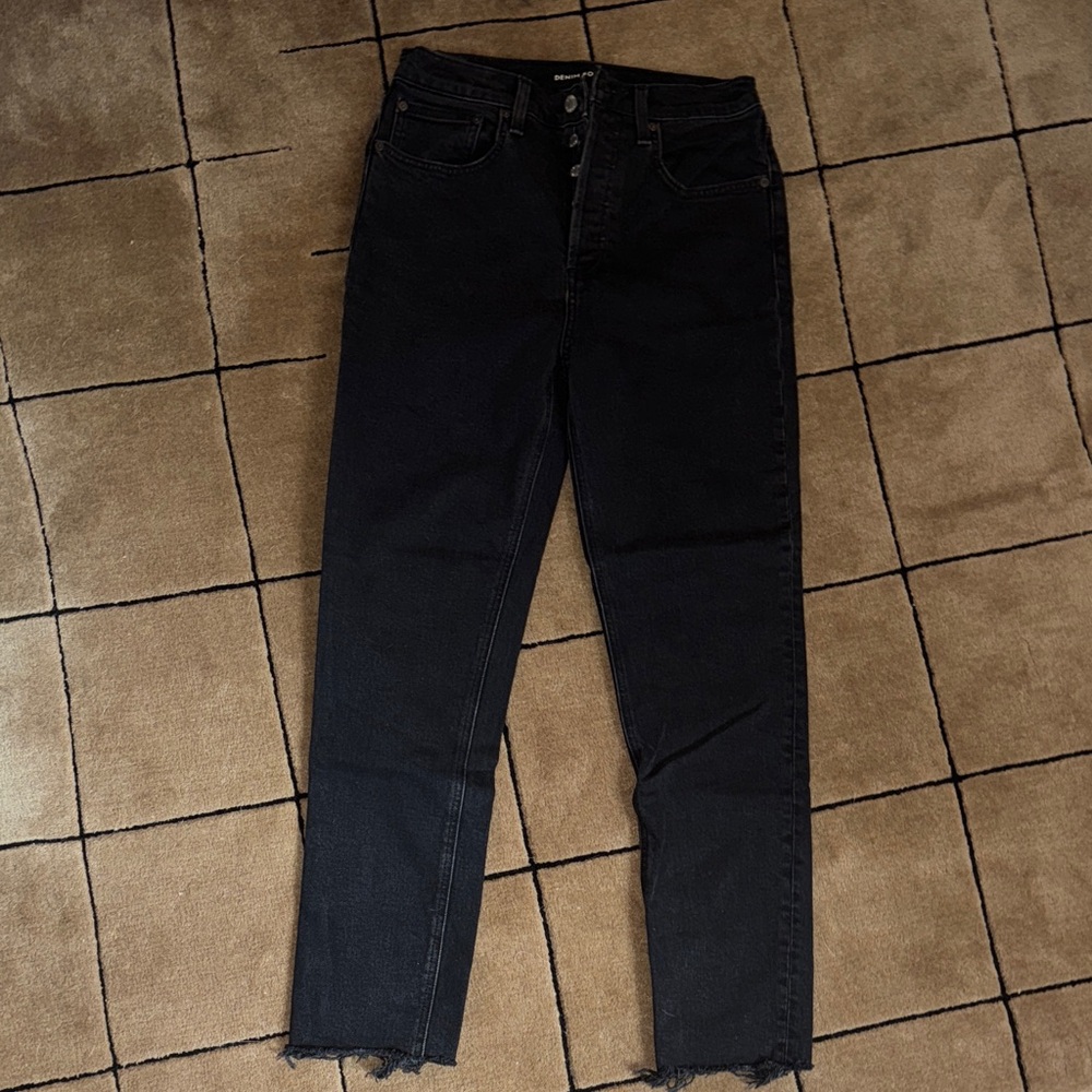 Denim Forum Black Ankle Jeans